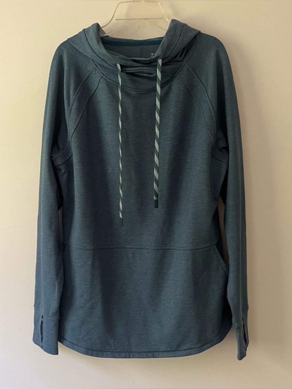 Title Nine Hoodie Sweatshirt Large Blue Coastal Casual